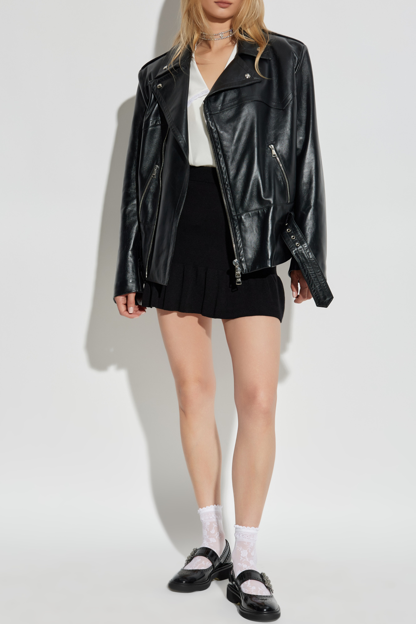 ALESSANDRA RICH 24AW ジャケット ブラック系 Black Leather jacket Alessandra Rich - Vitkac AS